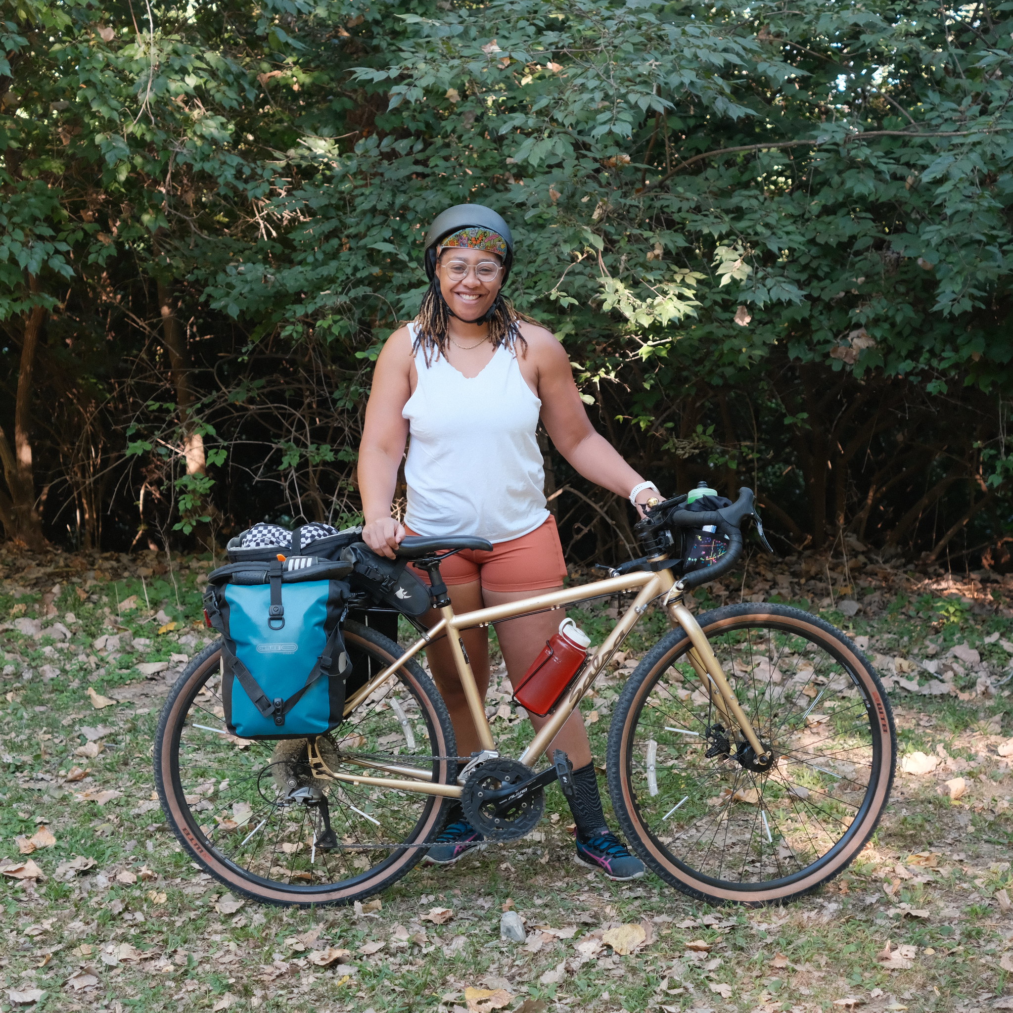 Photo of Simone with a Bike